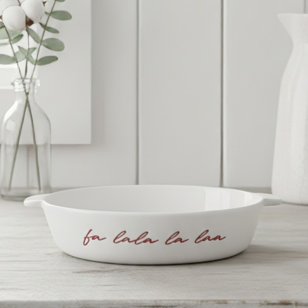 NEW Oven-To-Table Fa LaLa La Laa Earthernware Baking and Serving Dish